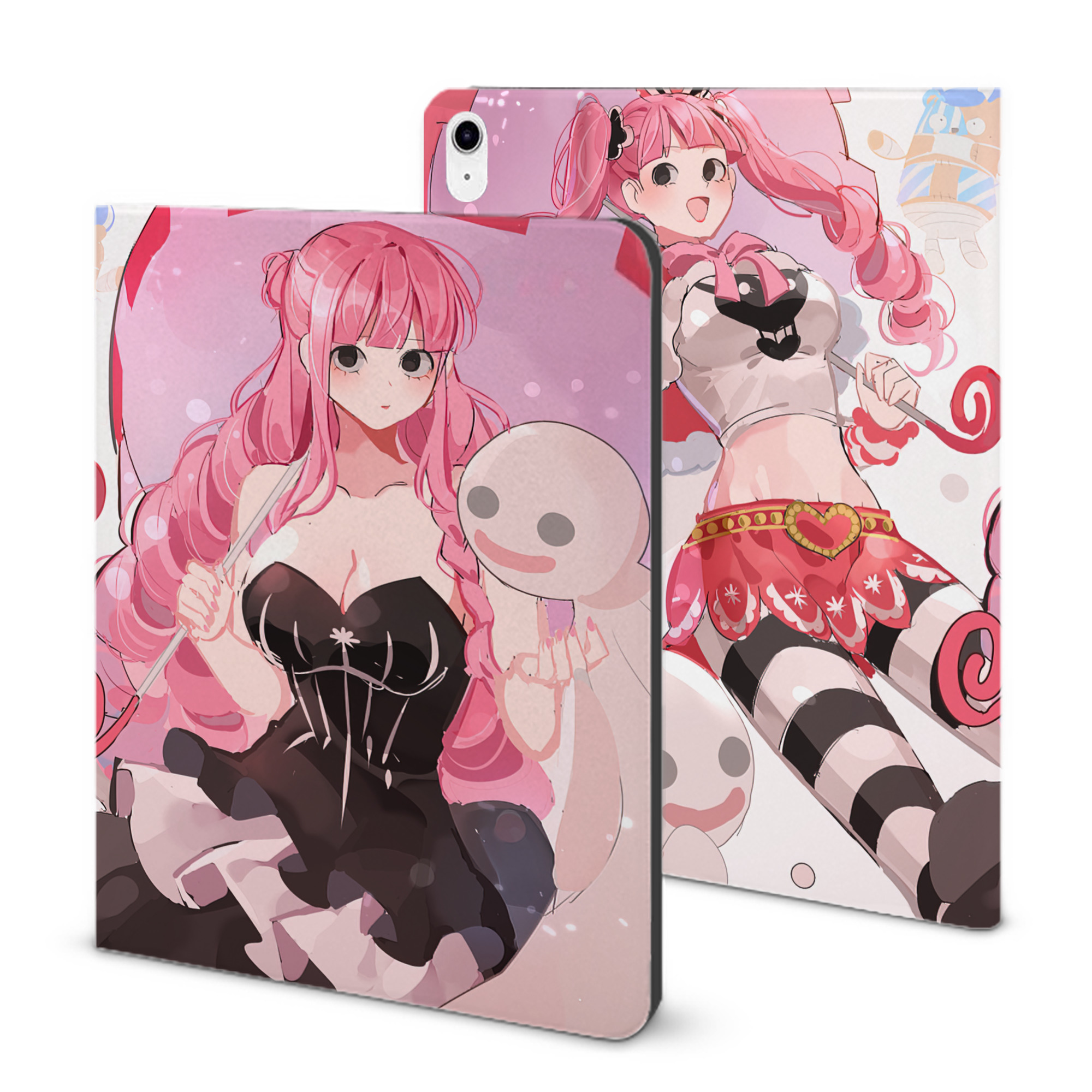 （画像用） ワンピース ONE PIECE IPad ケース ブック型 PUレザー TPU 耐衝撃 軽量 薄型 ペン収納なし 全面保護 IPad 各モデル対応